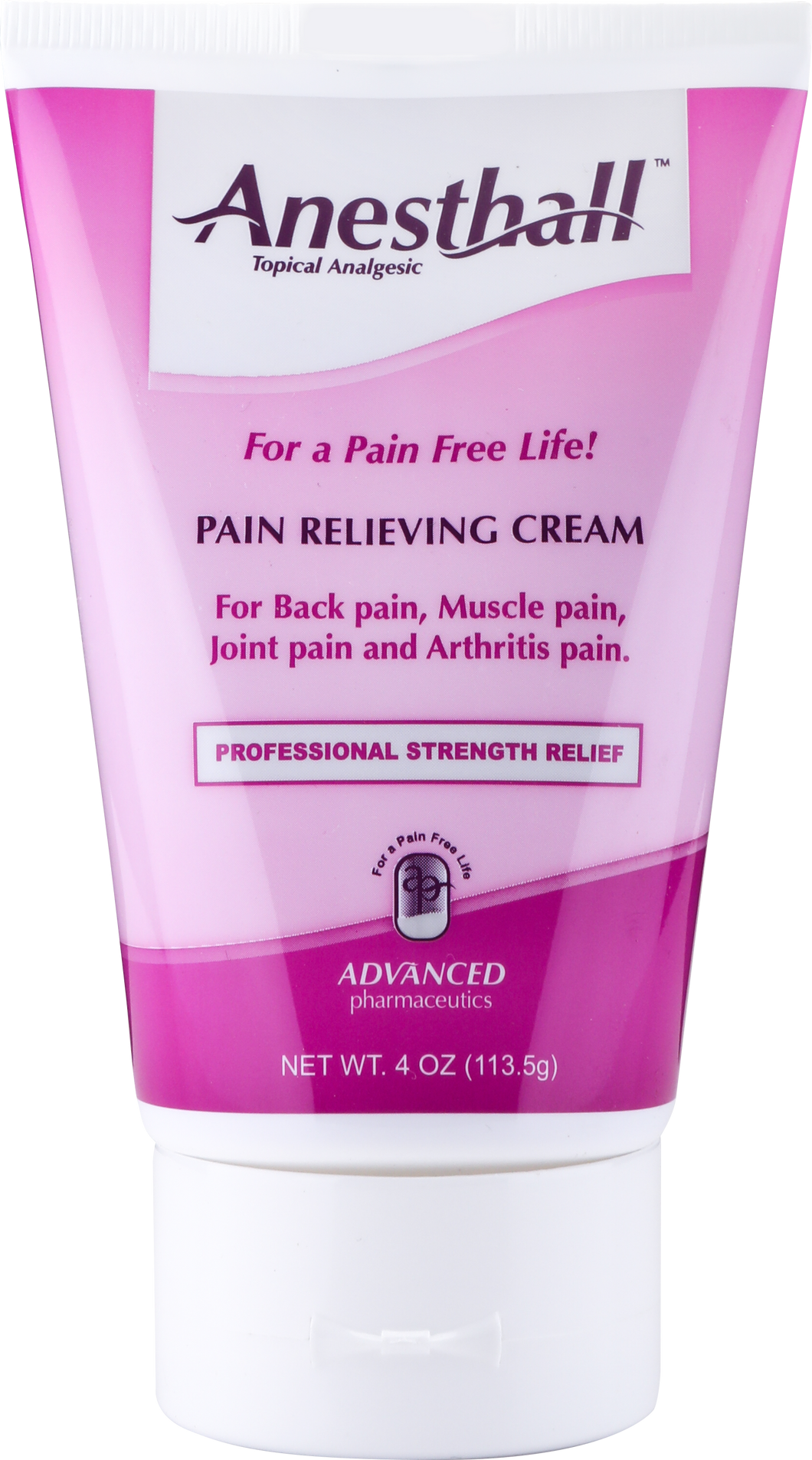 Anesthall Pain Relieving Cream Tube  48 4 OZ. Tubes